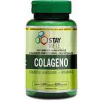 Colageno Hidrolisado com Vitamina C 120 capsulas de 600mg - Stay Well
