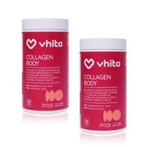 Colágeno Hidrolisado e Isolado Proteína Body Balance 15g Com Vitaminas Em Pó Sabor Neutro 30 Doses Vhita (2 unidades)