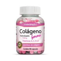 Colágeno Hidrolisado Femme + Vit. A, C, D e E 90 caps - Maxinutri