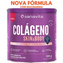 Colágeno hidrolisado - Pele cabelos e unhas - Suplemento em pó Skin Sanavita 300g