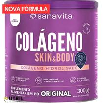 Colágeno hidrolisado - Pele cabelos e unhas - Suplemento em pó Skin Sanavita 300g