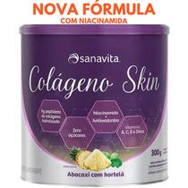Colágeno hidrolisado - Pele cabelos e unhas - Suplemento em pó Skin Sanavita 300g