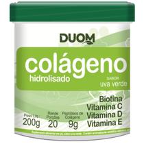 Colágeno hidrolisado peptídeos e vitaminas uva verde - duom