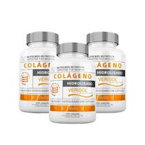 Colágeno Hidrolisado Verisol 120 cápsulas Nutrends - Kit 03 Unidades Colágeno Hidrolisado Verisol 120 cápsulas Nutrends - Kit 03 Unidades