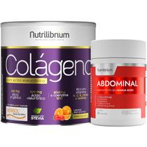 Colágeno Hidrolisado Verisol 200g + Laranja Moro Cafeína L-Carnitina Abdominal 60 Comp - Nutrilibrium