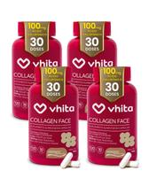 Colágeno Hidrolisado Verisol Com Ácido Hialuronico 120 Cápsulas Vhita 4 unidades Colágeno Hidrolisado Verisol Com Ácido Hialuronico 120 Cápsulas Vhita 4 unidades