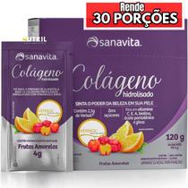 Colágeno Hidrolisado Verisol pó Sanavita 30 sachês Sabor Frutas Amarelas / Firmeza Elasticidade e Beleza p/ pele da Mulher / Previna flacidez e rugas Colágeno Hidrolisado Verisol pó Sanavita 30 sachês Sabor Frutas Amarelas / Firmeza Elasticidade e Beleza p/ pele da Mulher / Previna flacidez e rugas