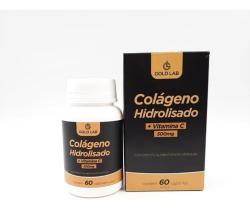 Colágeno hidrolisado + vitamina c c/60caps - GOLD LAB