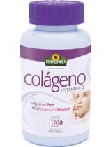 Colágeno Hidrolisado Vitamina C Suplemento Age Contra Envelhecimento Precoce Sunflower 120 Cáps