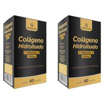 Colágeno Hidrolisado + VitaminaC 60 Cápsulas Kit 02 Unidades