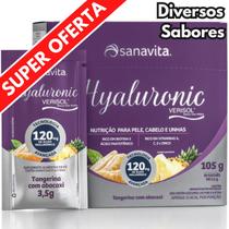 Colágeno HYALURONIC VERISOL SANAVITA Suplemento p/ pele em Pó Hidrolisado 30 Sachês Anti - Rugas - Firmeza p/ pele - com Vitamina C