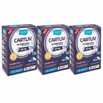 Colágeno Não Hidrolisado Tipo II Cartliv Com 60 Cápsulas Kit Com 3 Unidades Colágeno Não Hidrolisado Tipo II Cartliv Com 60 Cápsulas Kit Com 3 Unidades