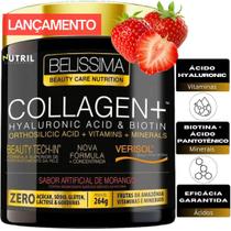 Colágeno Plus Verisol com Ácido Hialurônico Vitaminas e Biotina Belíssima 264g Collagen para Pele Cabelos e Unhas