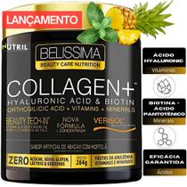 Colágeno Plus Verisol com Ácido Hialurônico Vitaminas e Biotina Belíssima 264g Collagen para Pele Cabelos e Unhas