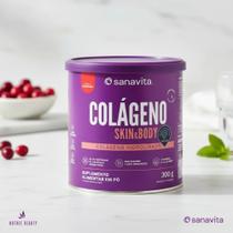 Colágeno Skin & Body 300g Sanavita Cranberry Colágeno Skin & Body 300g Sanavita Cranberry