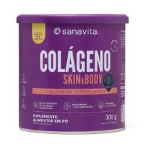 Colágeno Skin & Body Sanavita Abacaxi com Hortelã 300g Colágeno Skin & Body Sanavita Abacaxi com Hortelã 300g