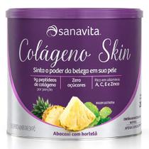 Colágeno Skin com Niacinamida- Lata- Abacaxi 200g - Sanavita