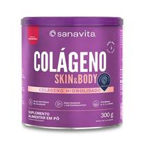 Colágeno Skin e Body Hidrolisado Sabor Cranberry 300g Sanavita