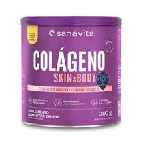 Colágeno Skin e Body Sabor Abacaxi com Hortelã 300g Sanavita