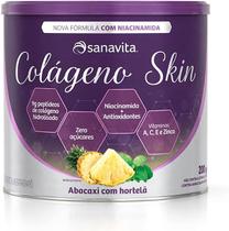 Colágeno Skin hidrolisado Sanavita abacaxi e hortelã 200g