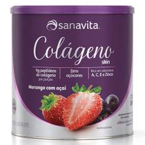 Colágeno Skin Morango C/ Açaí 300g Sanavita