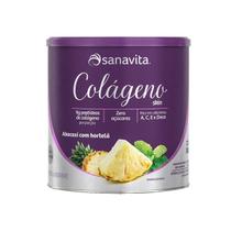 Colágeno Skin Sanavita 300g - Sabor Abacaxi com Hortelã - Colágeno Hidrolisado com vitaminas