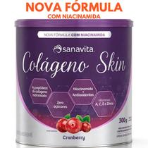 Colágeno Skin Sanavita - Colágeno Hidrolisado com vitaminas - 300g - Diversos Sabores