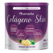 Colágeno Skin Sanavita Sabor Abacaxi com Hortelã 300g