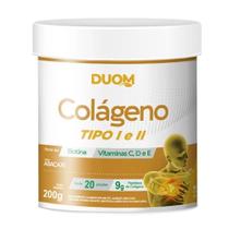 Colageno Tipo 1 e 2 com Vitaminas 200g Sabor Abacaxi Duom