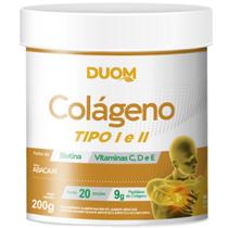 Colágeno tipo 1 e 2 com vitaminas e c e d 200g abacaxi duom