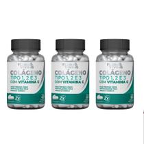 Colágeno tipo 1,2 e 3 com vitamina C 500mg 60 cáps Kit com 3 - WORLD ECOMMERCE