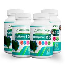 COLÁGENO TIPO 123 - 500mg (60 Cápsulas) VITAL GOLD