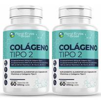 Colágeno Tipo 2 120 Cápsulas 500 mg UC 2 Vitaminas C , E, B6 b1 B12 D3 Articulções 2 frasco x 60 Caps - Floral Ervas Do Brasil