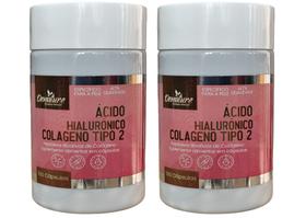 Colageno Tipo 2 40mg + Acido Hialuronico 100mg + Vit C 40mg 200 capsulas. (2pote de 100 caps) Colageno Tipo 2 40mg + Acido Hialuronico 100mg + Vit C 40mg 200 capsulas. (2pote de 100 caps)