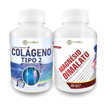 Colágeno Tipo 2 II 40mg 120 Cápsulas Magnésio 120 Cápsulas 500mg Colágeno Tipo 2 II 40mg 120 Cápsulas Magnésio 120 Cápsulas 500mg