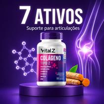 Colágeno Tipo 2 Vital Z 60 Cápsulas com K2 D MSM e Ácido Hialurônico Colágeno Tipo 2 Vital Z 60 Cápsulas com K2 D MSM e Ácido Hialurônico