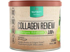 Colágeno Tipo I e II Nutrify Collagen Renew - em Pó 300g Limão Natural