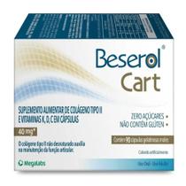 Colágeno Tipo II Beserol Cart Megalabs caixa com 90 cápsulas gelatinosas moles