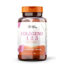 Colágeno Tipos 1, 2 e 3 + Vitamina C 1000mg 60 Cáps Suporte Completo para Pele, Articulações
