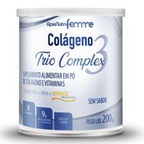 Colágeno Trio Complex 3 Colágeno Tipo I II + Verisol 200g Sem Sabor Apisnutri