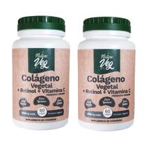 Colágeno Vegetal Kit 2 Potes 450Mg 60C Retinol Vit. C-Vegano