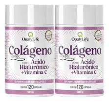 Colágeno Verisol Ácido Hialurônico 2x 120 Cápsulas Qualylife