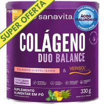 Colágeno Verisol em Pó Duo Balance Sanavita (Hidrolisado + Verisol e Ácido Hialurônico) - Pele Corpo Cabelos e Unhas