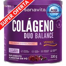 Colágeno Verisol em Pó Duo Balance Sanavita (Hidrolisado + Verisol e Ácido Hialurônico) - Pele Corpo Cabelos e Unhas