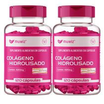 Colágeno verisol peptídeos bioativos colágeno hidrolisado verisol 120 caps muwiz kit 2