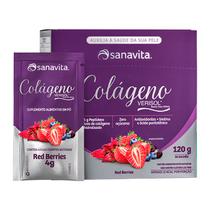 Colágeno Verisol Sabor Red Berries CX/30 Sachês Sanavita Colágeno Verisol Sabor Red Berries CX/30 Sachês Sanavita
