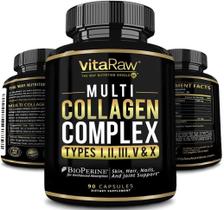 Colágeno VitaRaw 1800mg - Tipos I, II, III, V e X - 180 Comprimidos Colágeno VitaRaw 1800mg - Tipos I, II, III, V e X - 180 Comprimidos