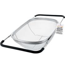 Colander U.S. Kitchen Supply em aço inoxidável 6L com malha fina Colander U.S. Kitchen Supply em aço inoxidável 6L com malha fina