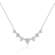 Colar 7 gotas cravejadas 45 cm ajustável 5cm rb zir bca