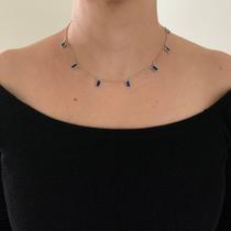 Colar 7 Pedras Safira